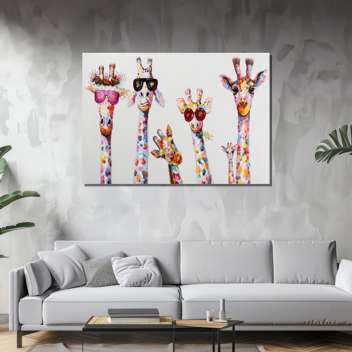 Colorful Giraffe Retro Travel Poster - Image 2