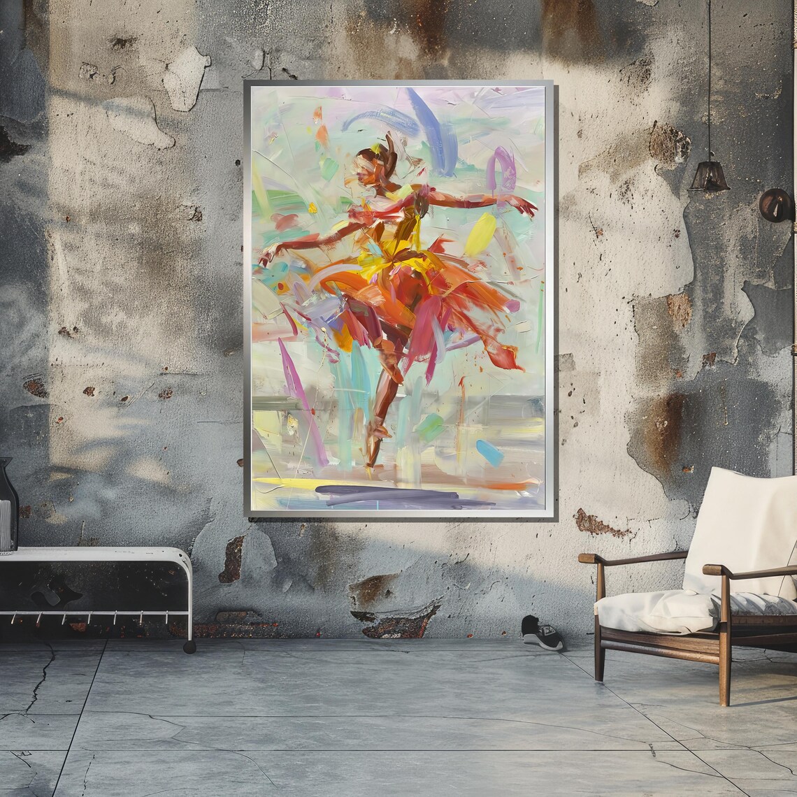 Abstract Dancer, Vibrant Modern Art Print - Image 4