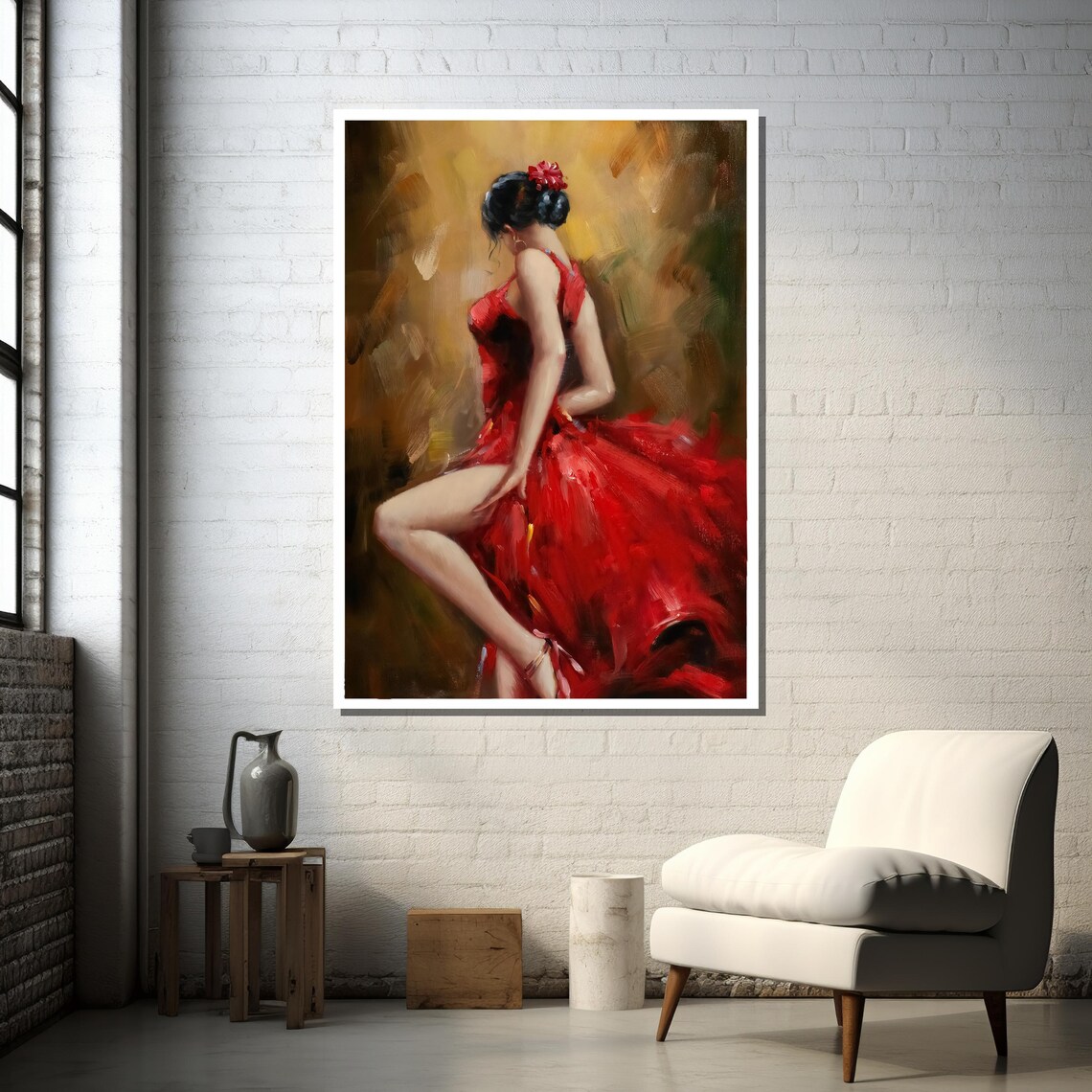Flamenco Dancer, Impressionistic Dance Art Print - Image 3