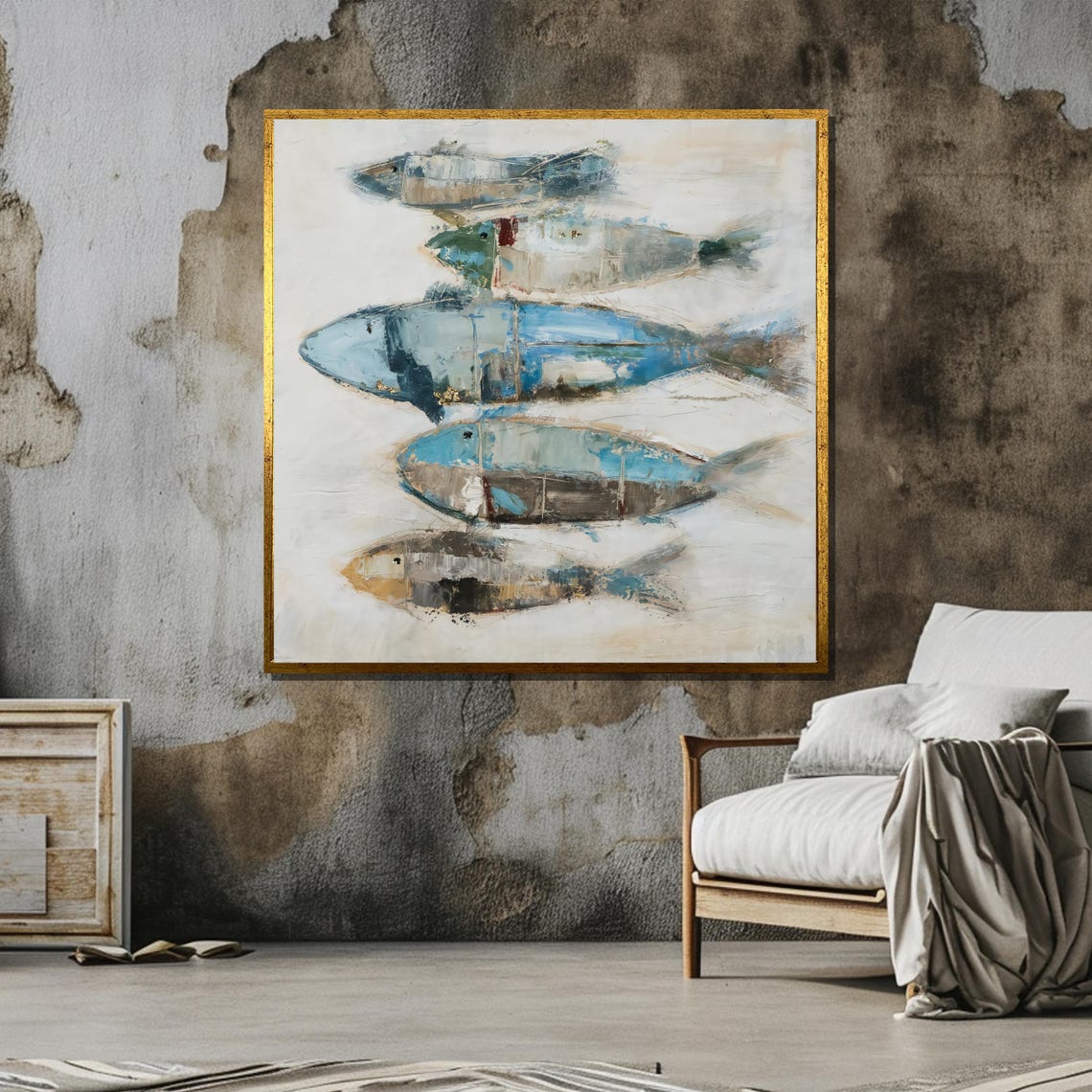 Abstract Fish - Contemporary Beach Art Print - Image 5