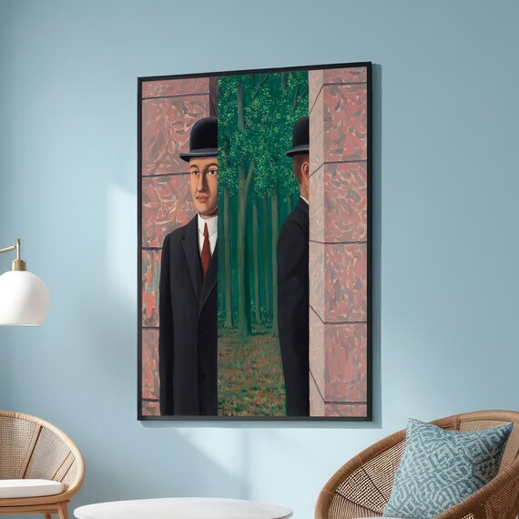 Rene Magritte Bowler Hat Man Surrealist Art Poster Modern Gallery