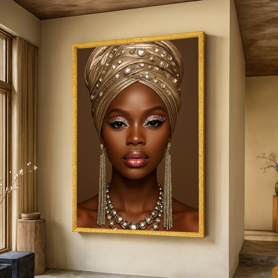 Elegant African Beauty Portrait Art Print
