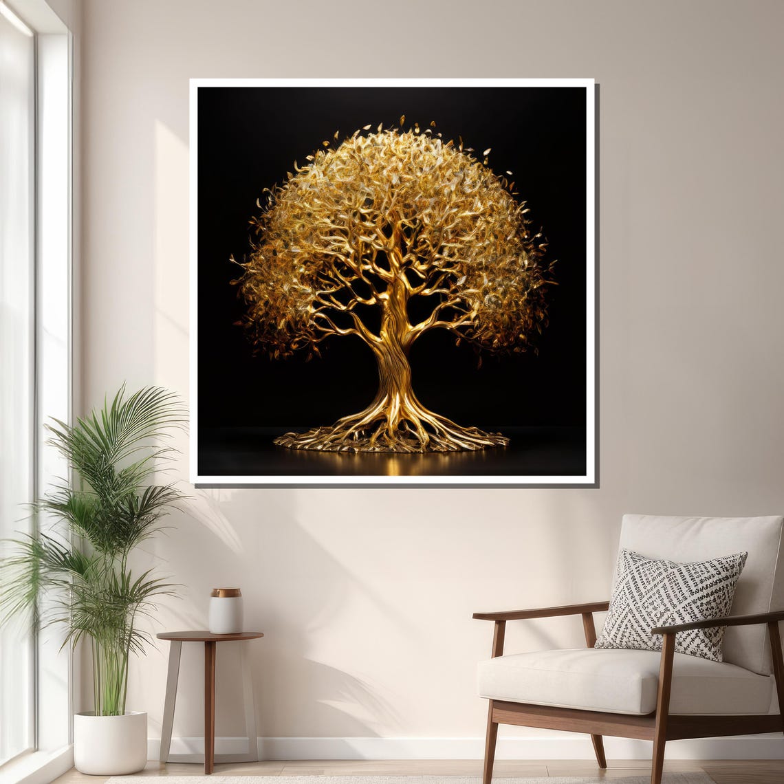 Golden Tree Of Life Wall Art Print - Image 3