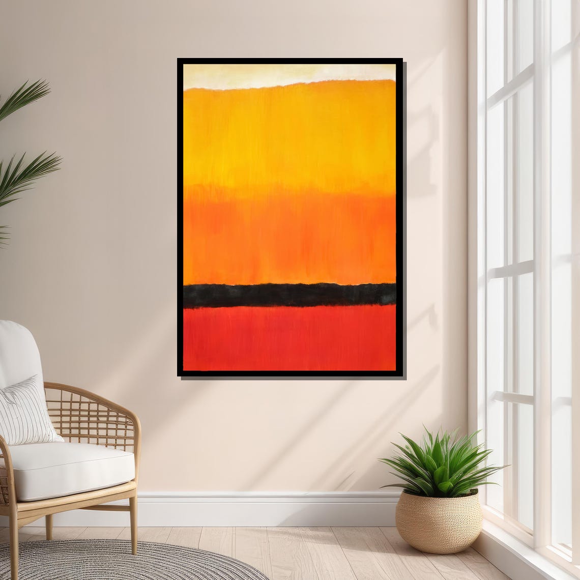 Mark Rothko Yellow Orange And Red, Abstract Art Print - Image 4