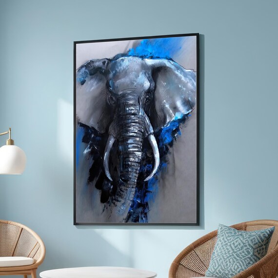 Abstract Elephant, Modern Wildlife Art Print