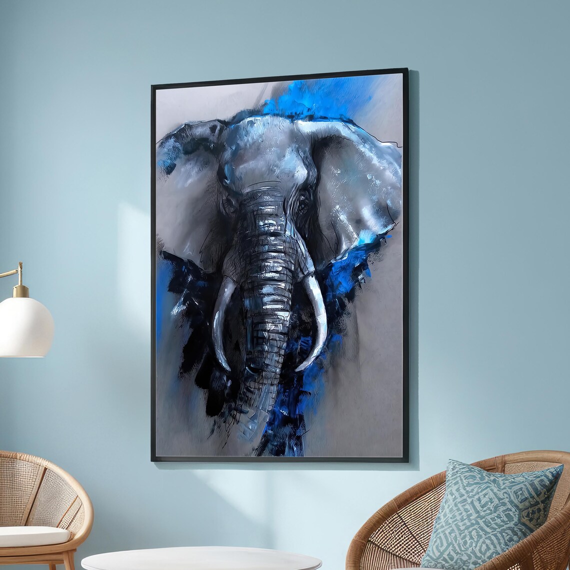Abstract Elephant, Modern Wildlife Art Print