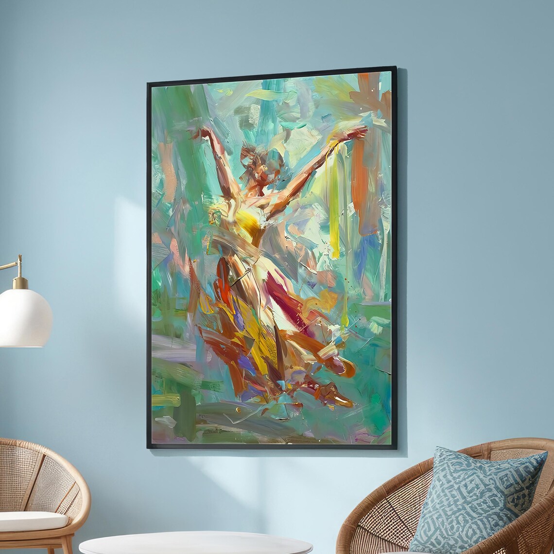 Abstract Dancer In Uplifting Motion, Expressionist Art