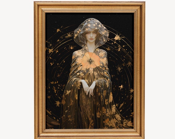 Goddess Lilith, Pagan Dark Moon Art Print