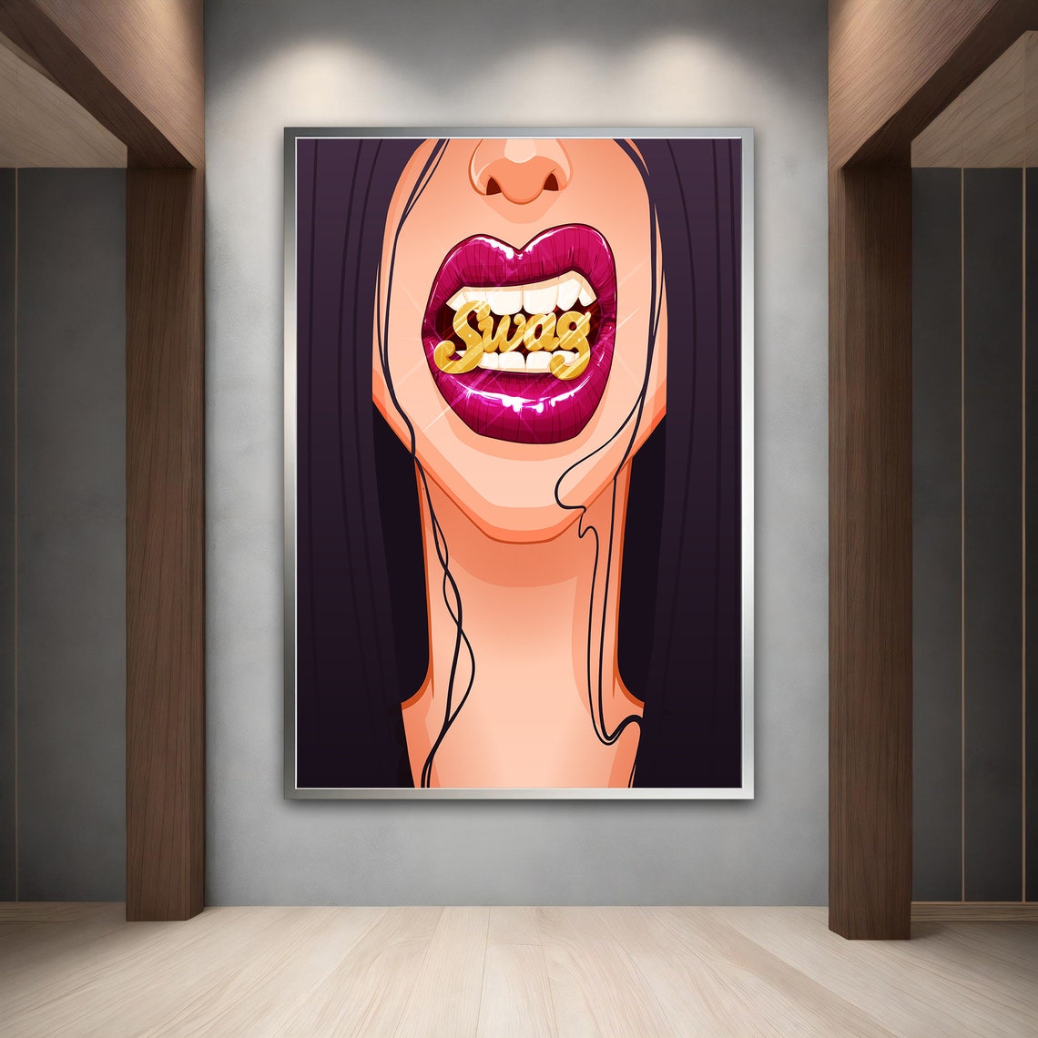 Lips Graffiti Pop Art Poster - Image 3