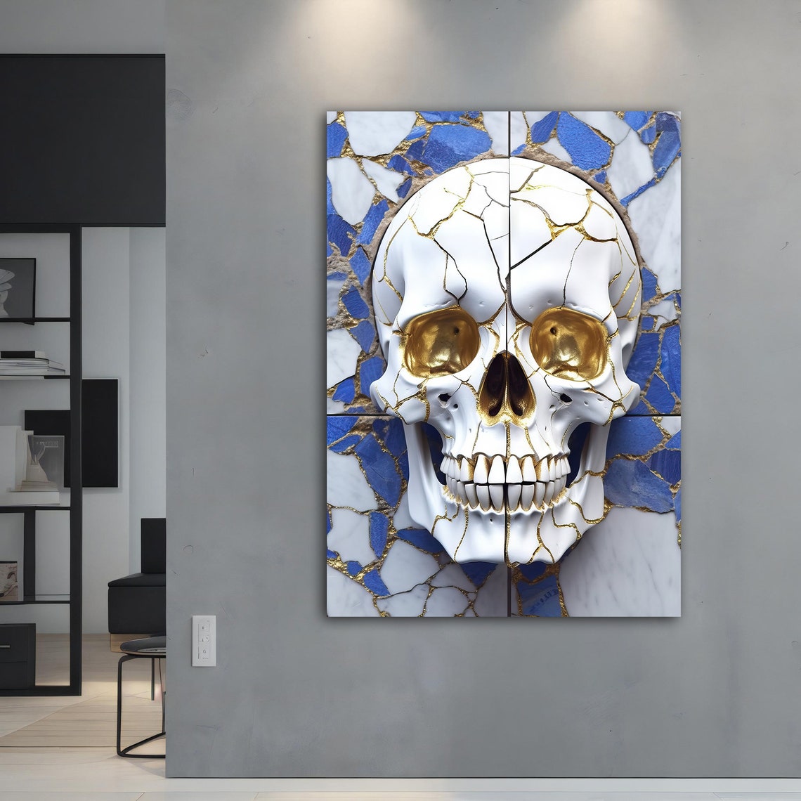 Skull Modern Wall Art Skull Wall Art Skull Skull Print Skull Wall Decor Skull Poster Skull Framed - Image 5