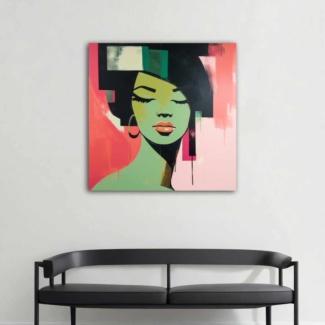 Colorful Woman Abstract Wall Art Colorful Modern Woman Print Colorful Woman Abstract Painting Feminine Woman Wall Decor - Image 4