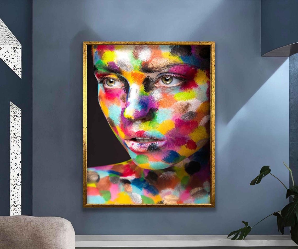Colorful Modern Woman Wall Art Modern Woman Print Woman Woman Wall Decor Woman Wall Art Woman Painting - Image 5