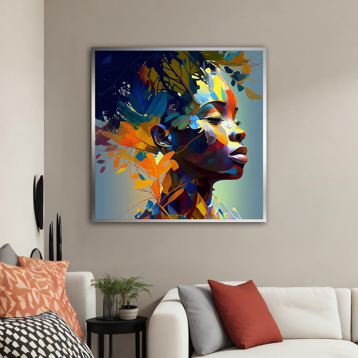 Woman In Nature Wall Art Colorful Modern Woman Print Colorful Woman Painting Feminine Woman Wall Decor - Image 5