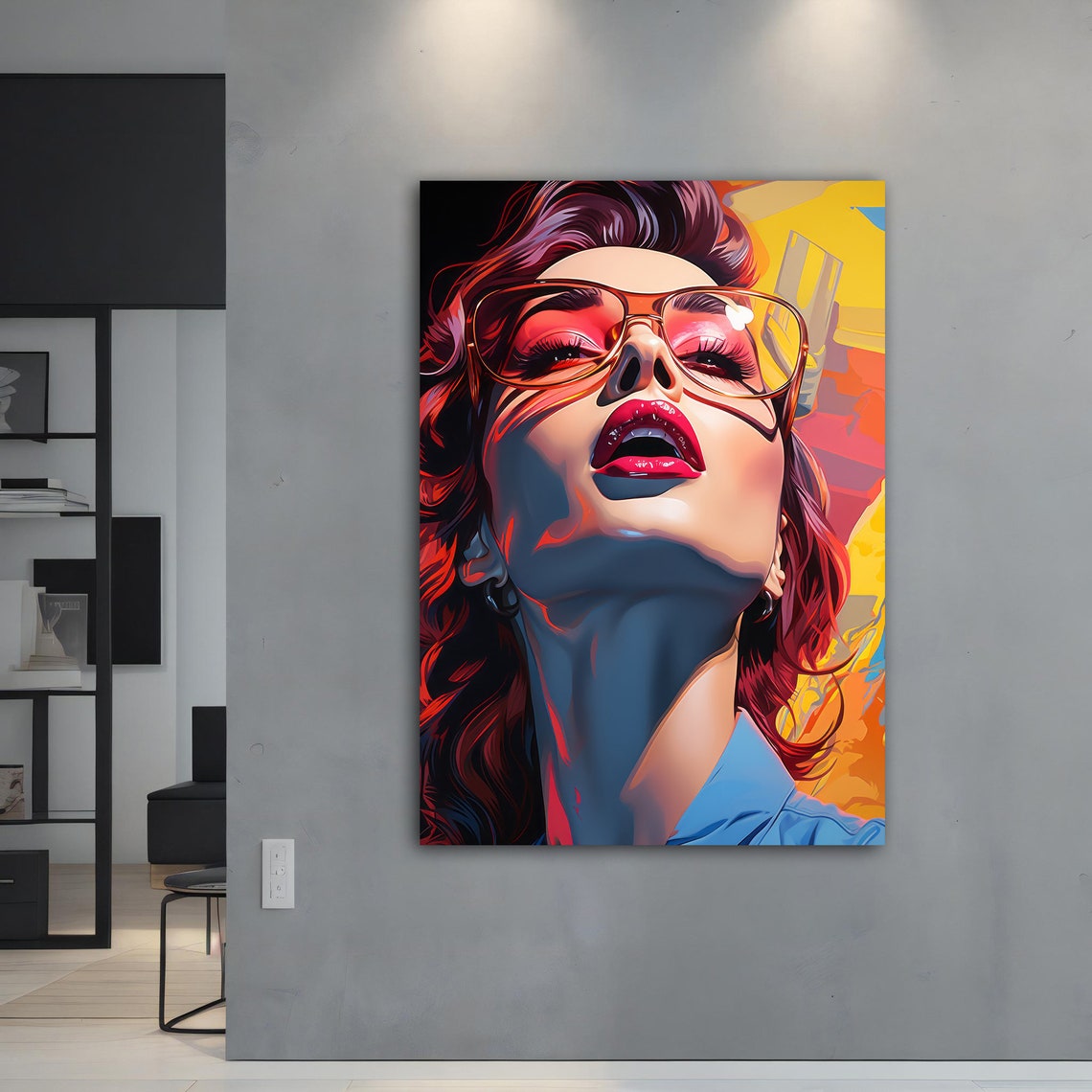 Modern Woman Wall Art Modern Woman Print Colorful Woman Colorful Woman Wall Decor Modern Woman Wall Art - Image 4