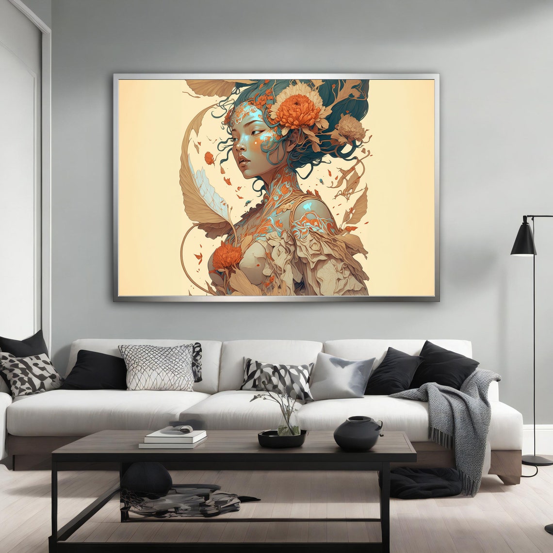 Asian Woman Modern Wall Art Asian Woman Asian Wall Art Asian Woman Ethnic Asian Woman Print - Image 5