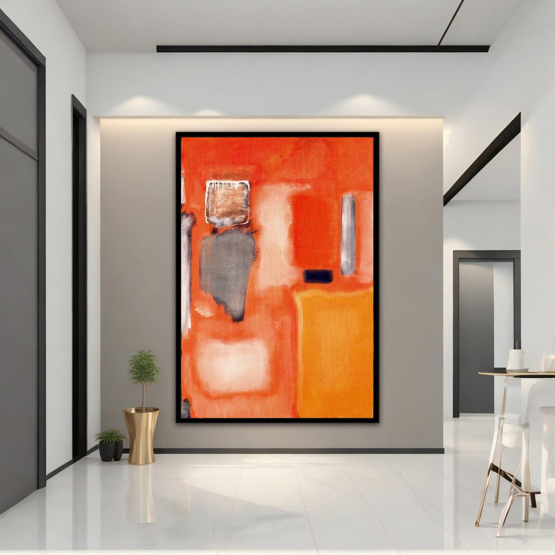 Rothko Style Burnt Orange Abstract Color Field Wall Art Poster - Image 4
