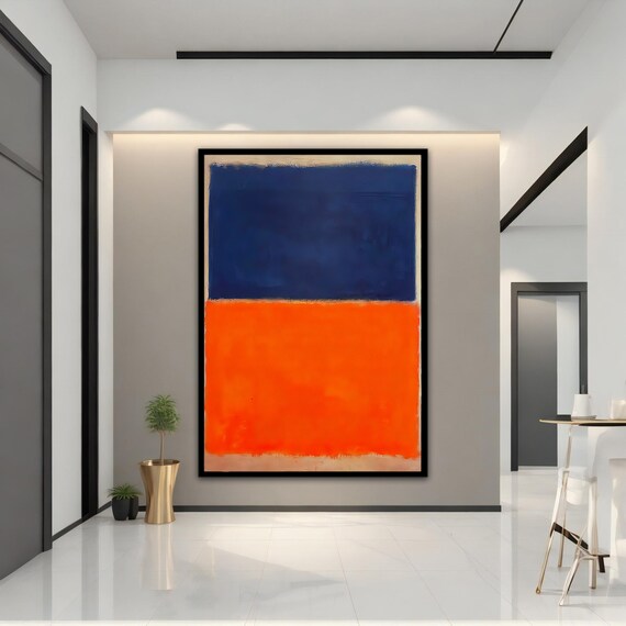 Mark Rothko Orange And Blue Wall Art Mark Rothko Production Modern Wall Art Abstract Art Orange And Blue Abstract Painting