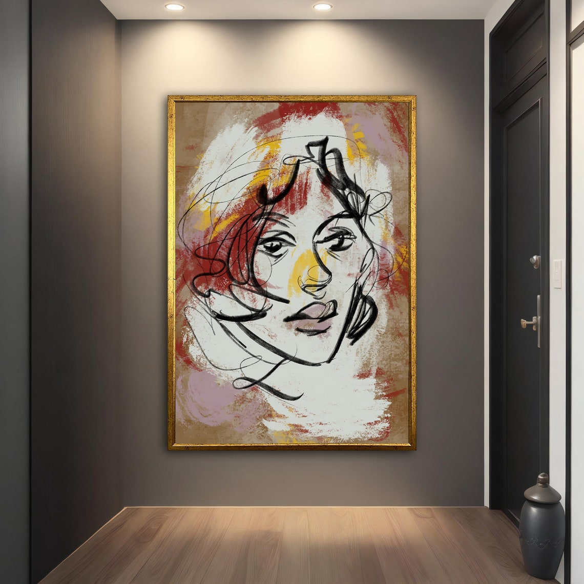 Abstract Colorful Woman Wall Art Colorful Modern Woman Print Colorful Abstract Woman Painting Modern Woman Wall Decor - Image 3