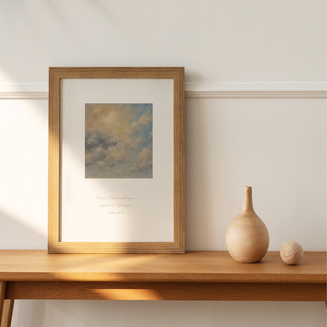 John 14:27 Christian Home Decor, Minimalist Scripture