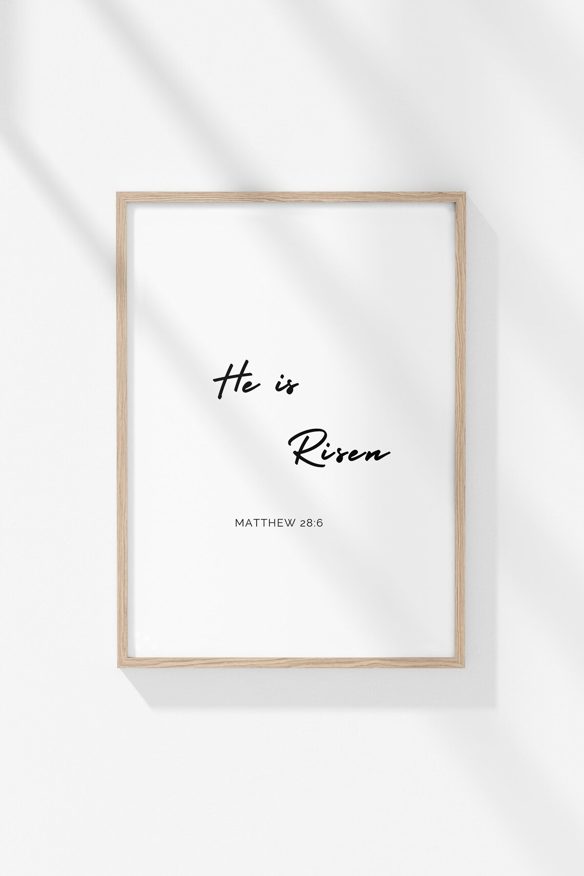 Matthew 286 He Is Risen Christian Easter Art Print - Image 2