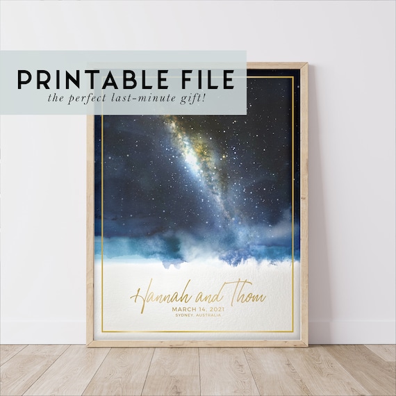 Star Map Mother's Day Art Print, Gift for Mom or Bonus Mom