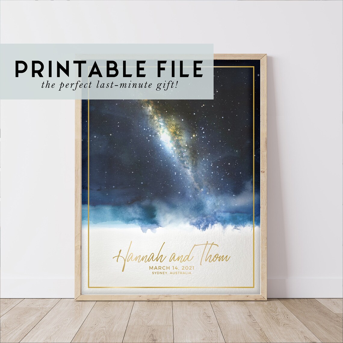 Star Map Mother's Day Art Print, Gift for Mom or Bonus Mom