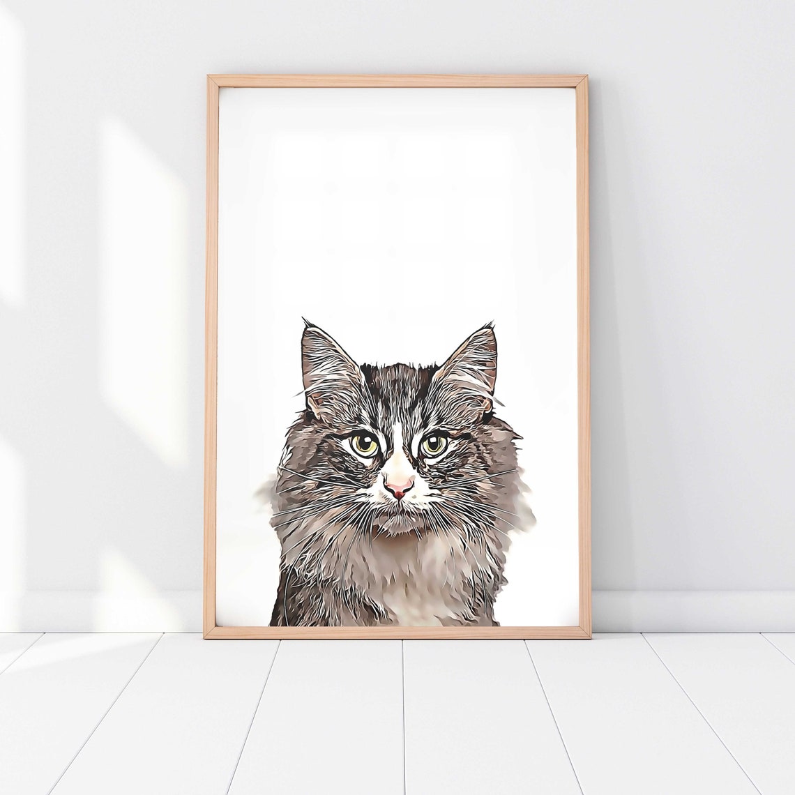 Custom Pet Portrait, Peekaboo Pet Memorial Art Print - Image 4