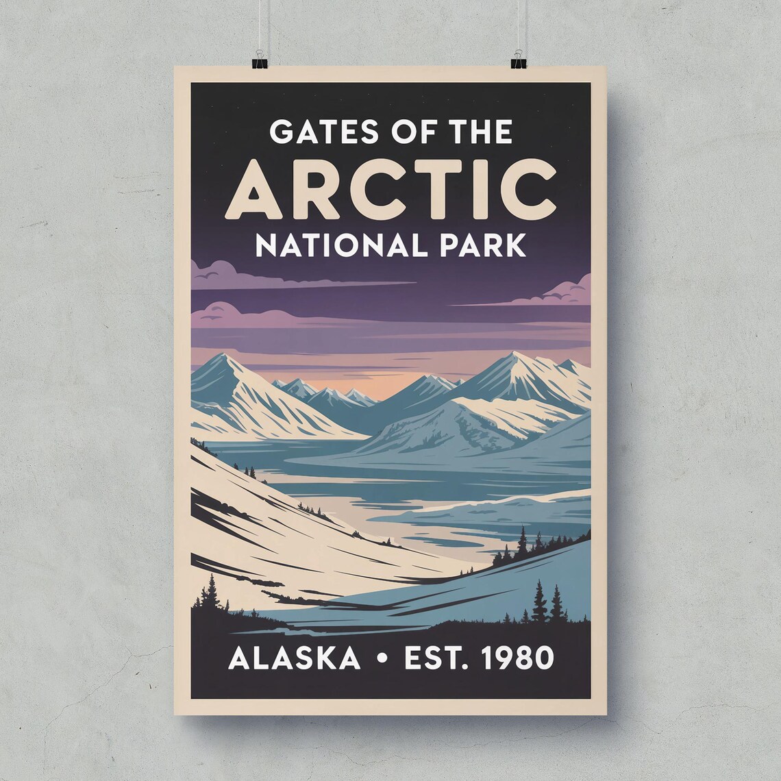 Gates Of The Arctic National Park Alaska Snowy Mountains Poster