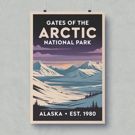 Gates Of The Arctic National Park Alaska Snowy Mountains Poster