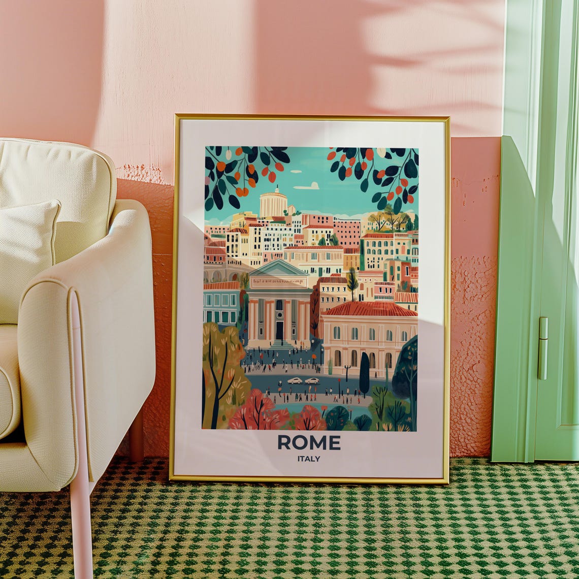 Rome Travel Poster Rome Poster Rome Travel Print Rome City Print Travel Print Travel Poster Rome Wall Decor Italy Travel Poster - Image 4