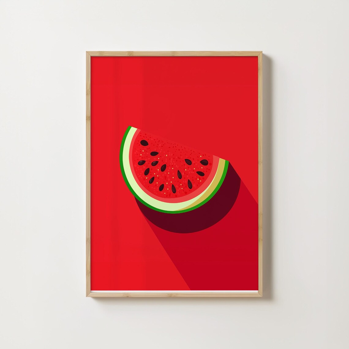 Watermelon Print Watermelon Illustration Watermelon Wall Art Print Kitchen Wall Art Modern Fruit Print 1 - Image 2