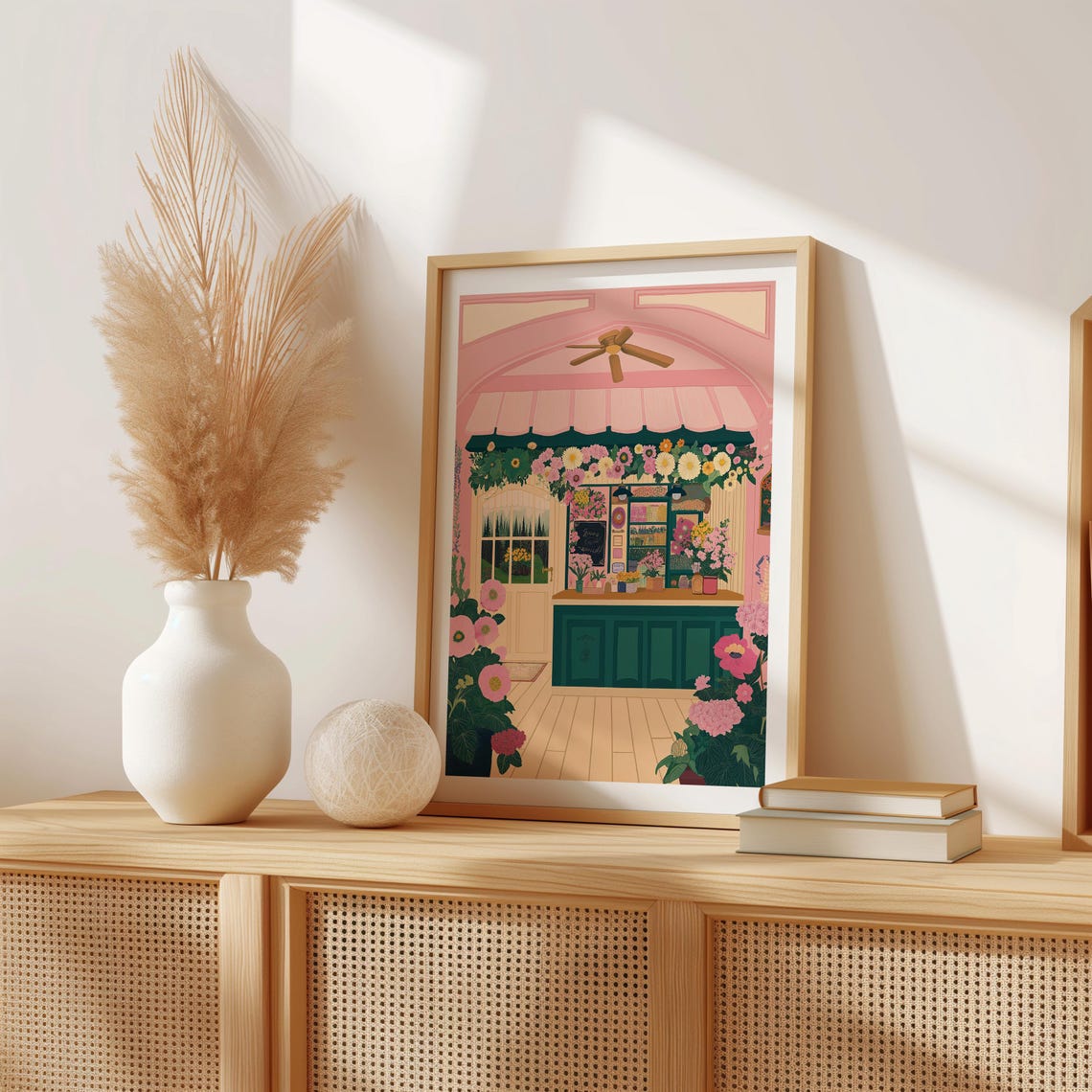 Flower Shop Print Florist Print Garden Shop Flower Market Print Flower Shop Floral Pink Wall Art Spring Wall Art Floral Wall Art 29 - Image 3