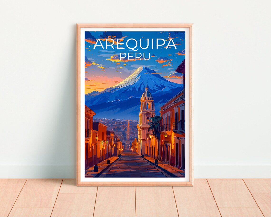 Arequipa Travel Poster, Peru City Wall Art Print - Image 4