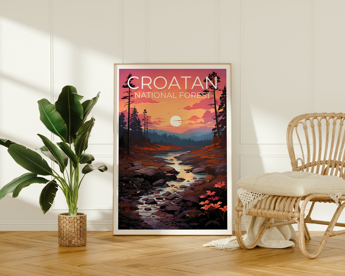 Croatan Forest Poster North Carolina Wall Art North Carolina Print Croatan Forest Poster North Carolina Poster - Image 2
