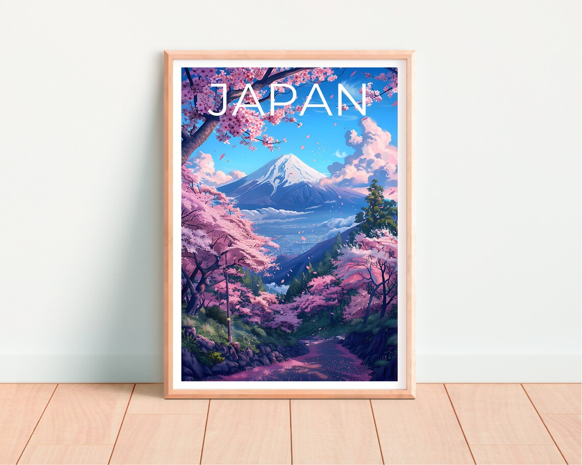 Tokyo Travel Poster, Mount Fuji and Cherry Blossoms - Image 4