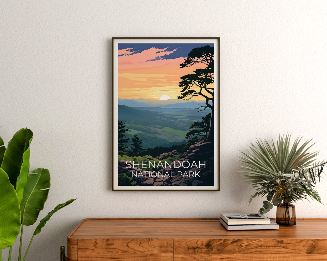 Shenandoah Travel Poster, Virginia Nature Landscape - Image 3