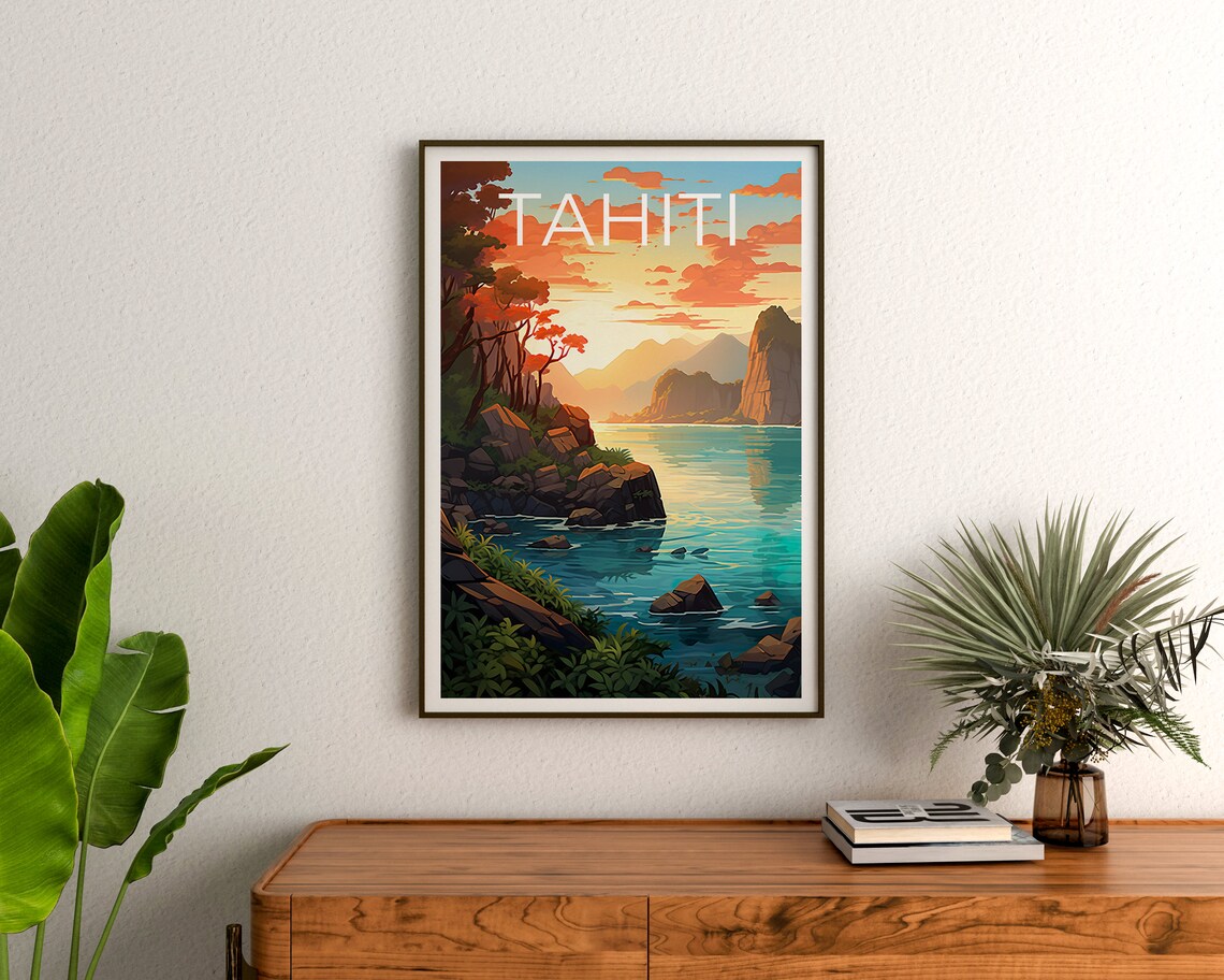 Tahiti Travel Poster, Nature Wall Art Print - Image 3