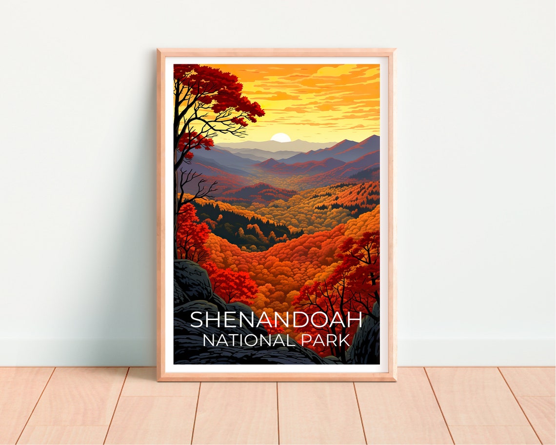 Shenandoah National Park Autumn Sunset Blue Ridge Overlook Poster - Image 4