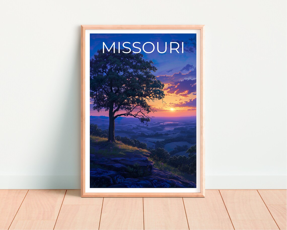 Missouri Travel Poster, Nature Landscape Art Print - Image 4