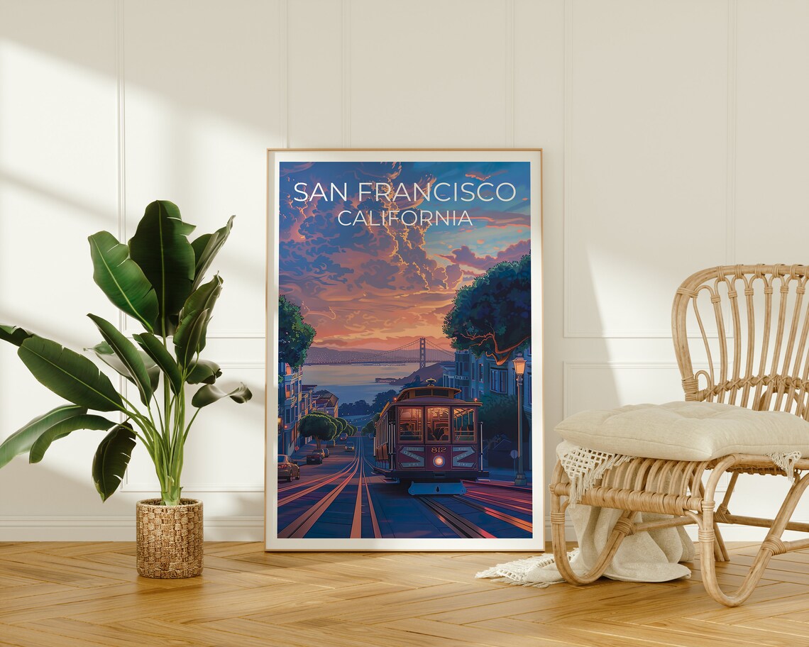 San Francisco Travel Poster, California City Art Print - Image 2