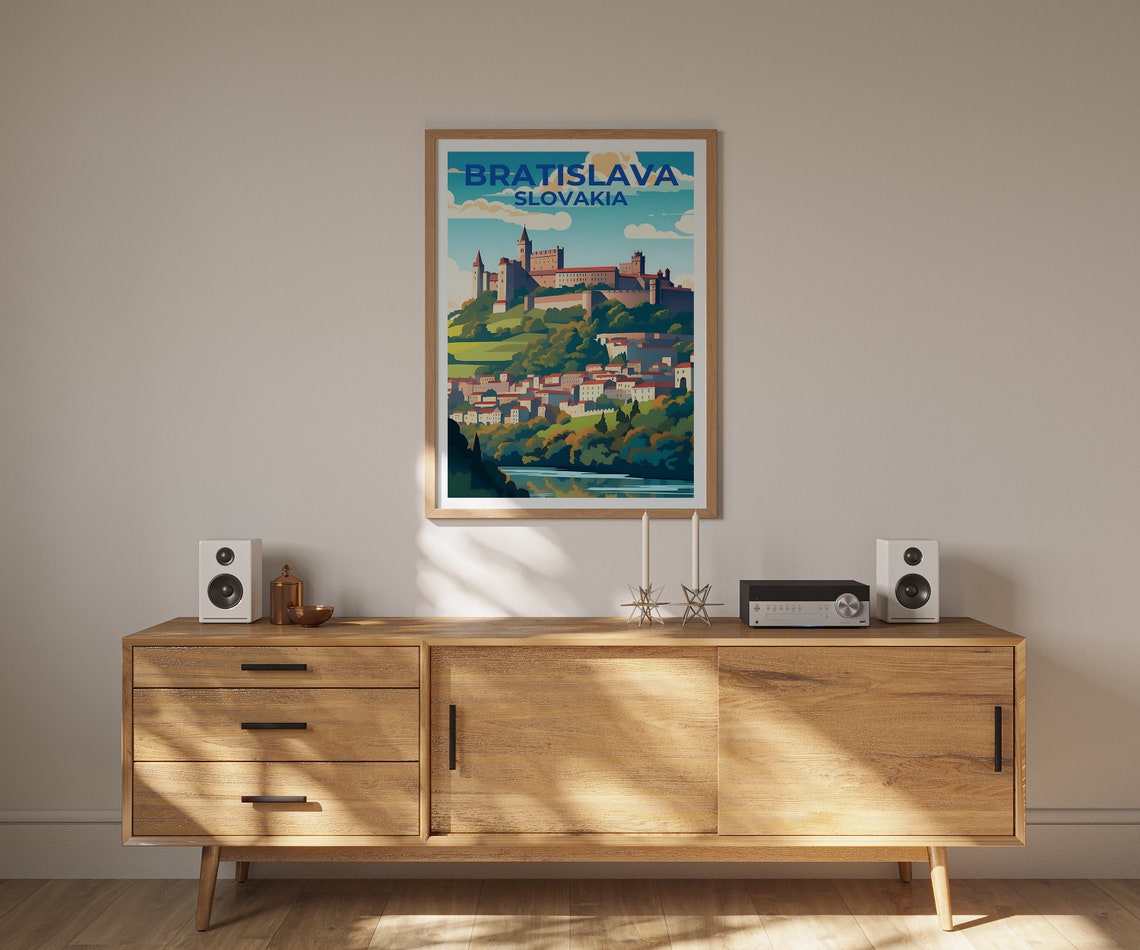 Bratislava Travel Poster Slovakia Wall Art Slovakia Print Bratislava Poster Bratislava Castle Poster City Poster Bratislava Art - Image 2