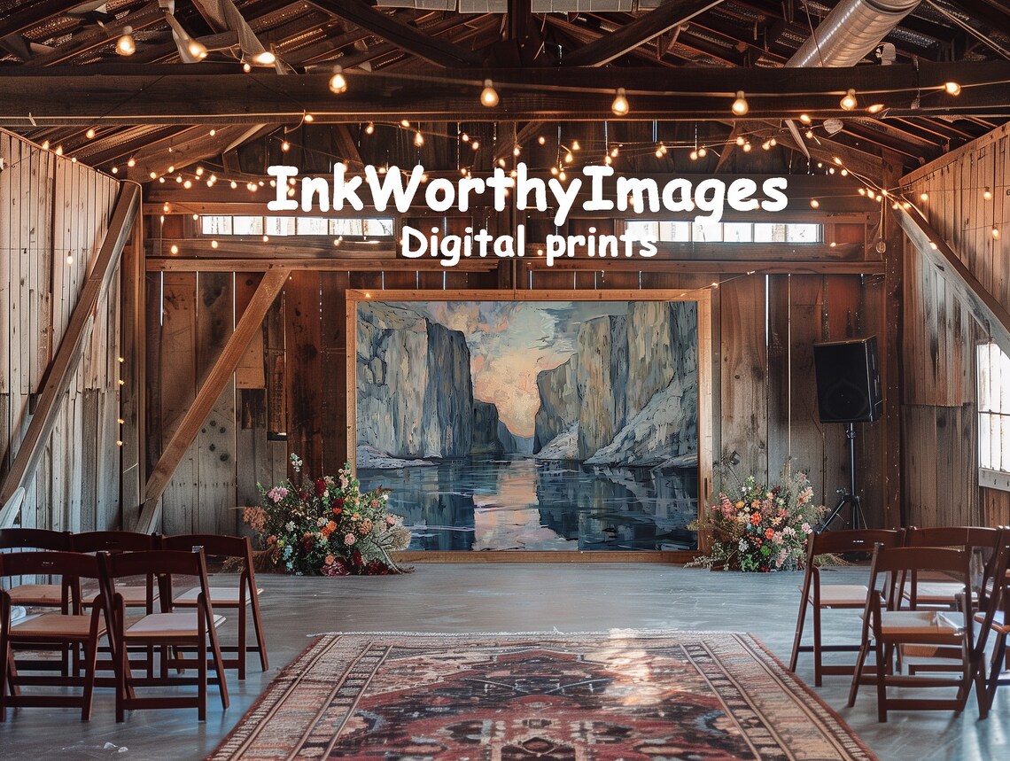 Coastal Fjords Abstract Landscape, Tranquil Decor - Image 6