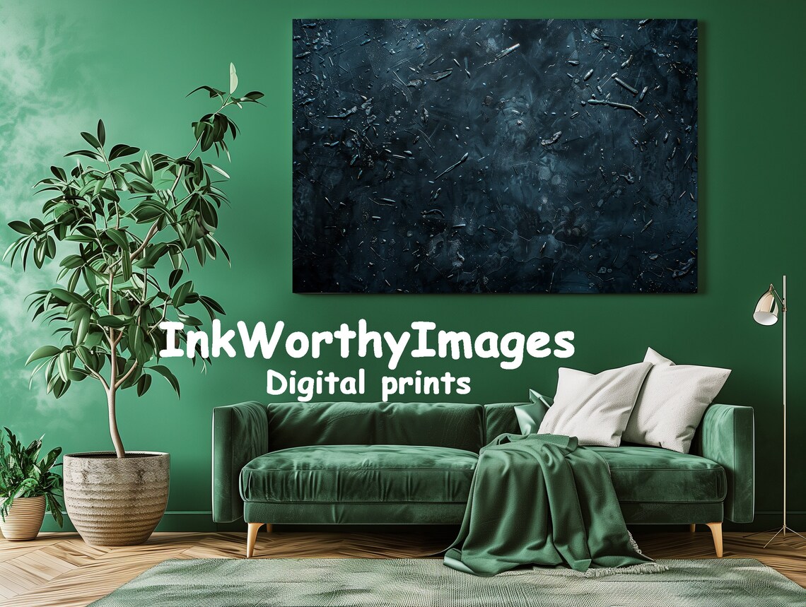 Abstract Dark Texture, Moody Modern Industrial Art - Image 2