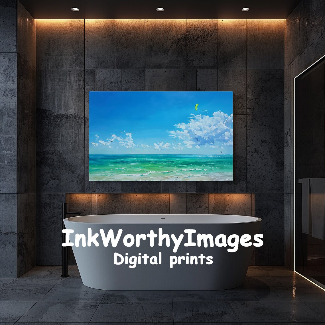 Tropical Beach Bliss Ocean Seascape Wall Art - Image 5
