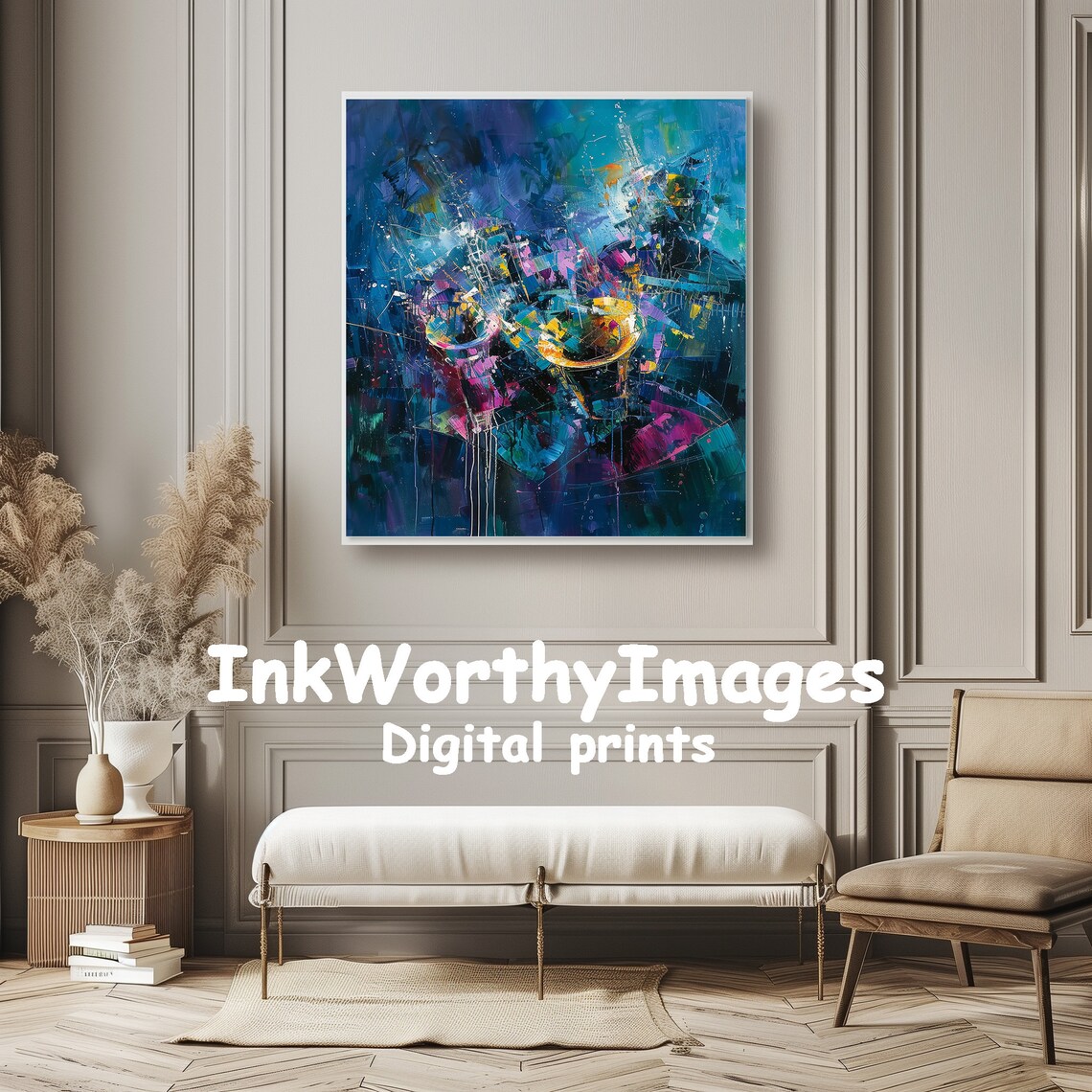 Vibrant Jazz Abstract, Colorful Music Wall Art Print - Image 6
