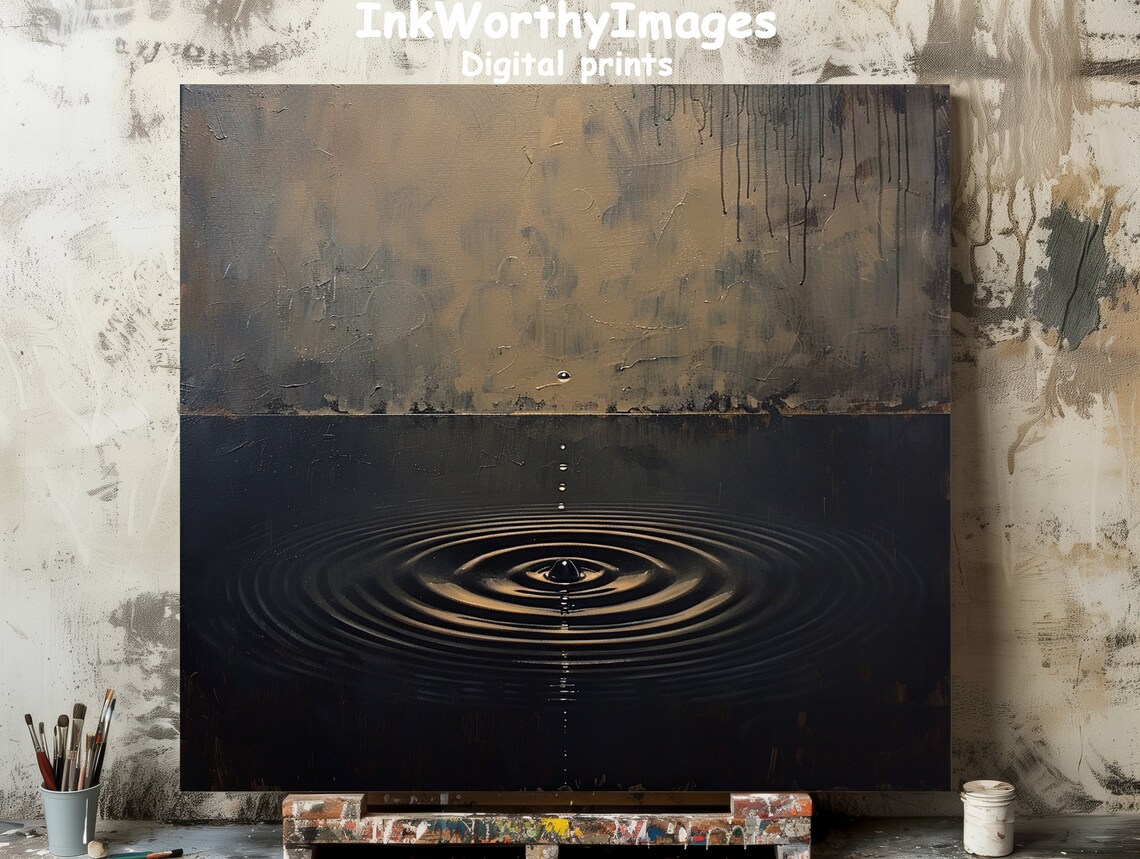 Abstract Water Drop Eye, Minimalist Contemporary Art