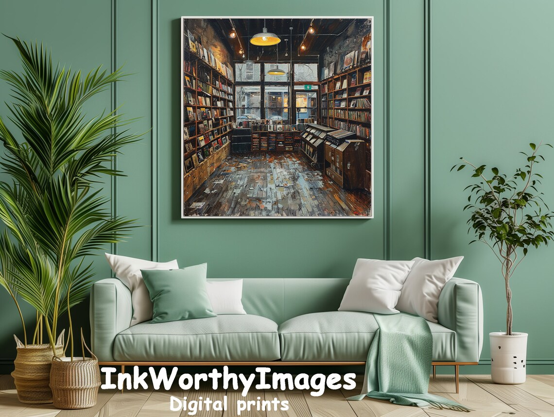 Cozy Bookstore, Vintage Bookshop Interior - Image 2