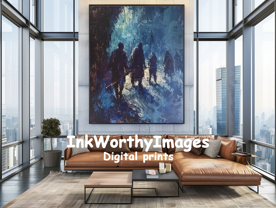 Journey Through The Winter Night, Dark Fantasy Scene Art Print - Image 4