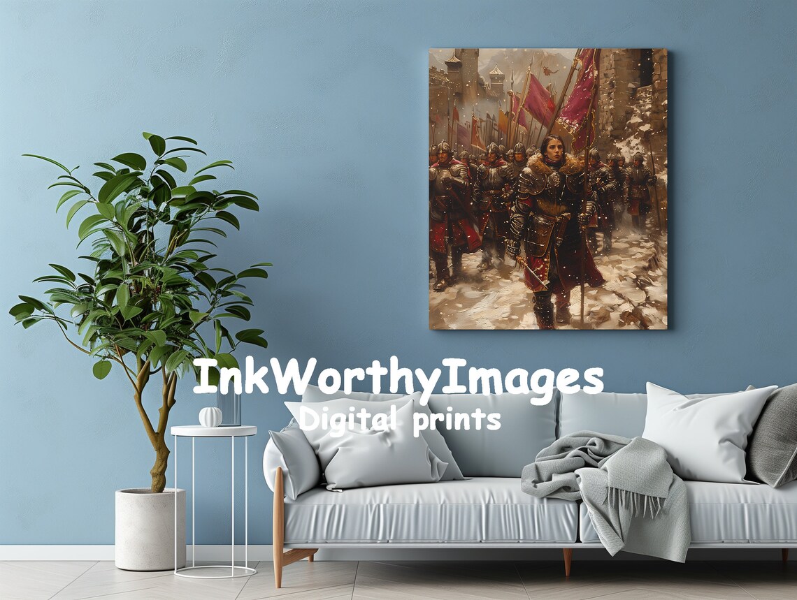 Medieval Warrior March, Epic Fantasy Art - Image 3