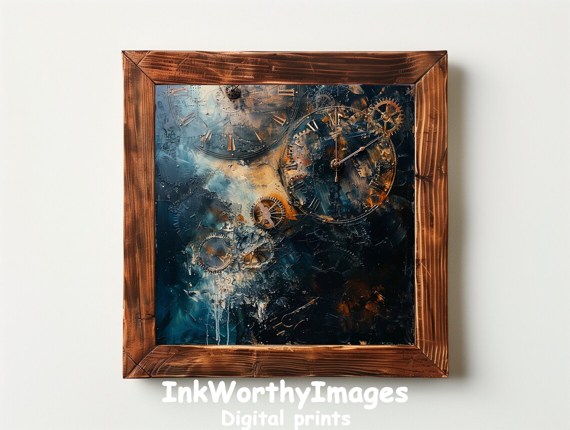 Steampunk Clockwork, Industrial Vintage Decor - Image 2
